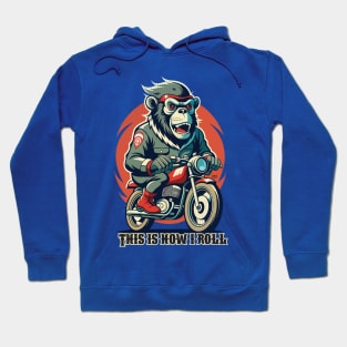 Retro Gorilla Motorcycle Hoodie